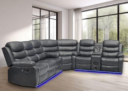Brown Power Recliner Sectional Sofa K936
