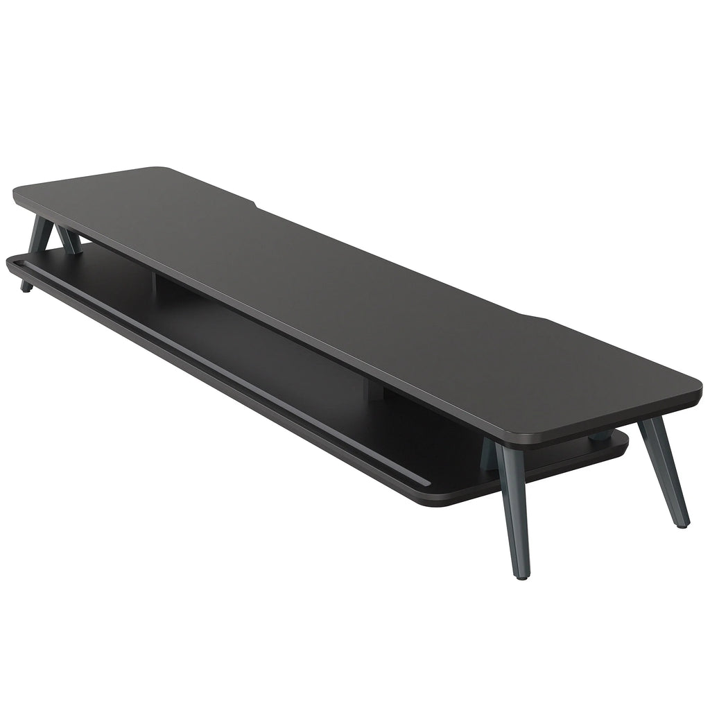 42.5 Inch Dual Monitor Stand Riser Desk Shelf with Storage Organizer V810457