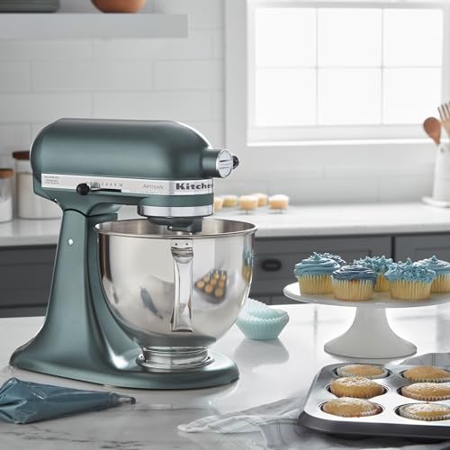 5 Quart Tilt Head Stand Mixer with Pouring Shield, Removable bowl, Aqua Sky L71289