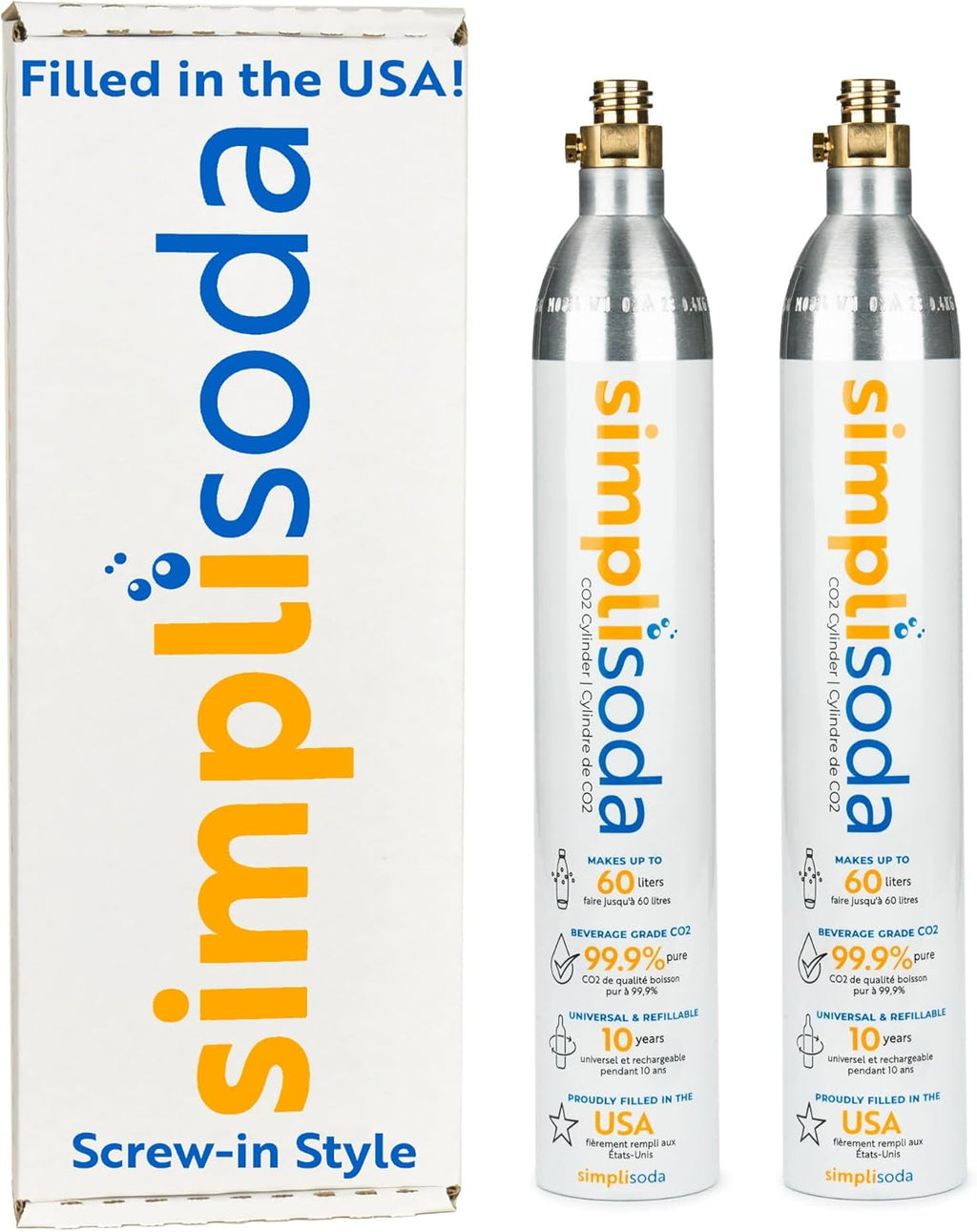 60L CO2 Canister Cylinders, 14.5 oz, Set of 2 P3352