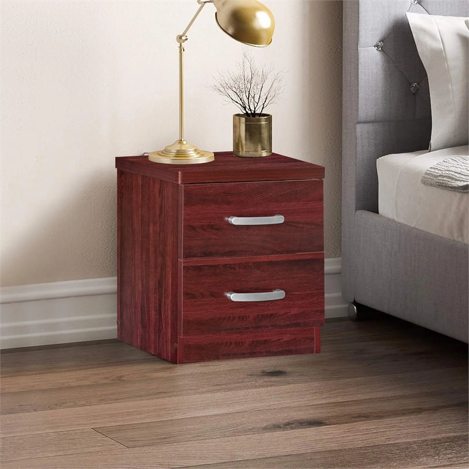 3-Piece Set with Queen Bed Tall Chest Wardrobe & Nightstand U557