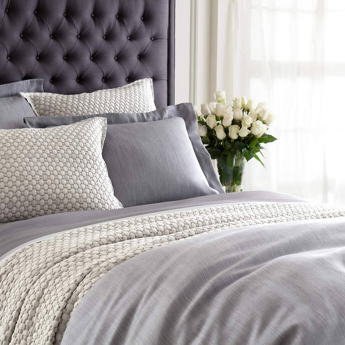 King Silver Matelasse Coverlet R271323