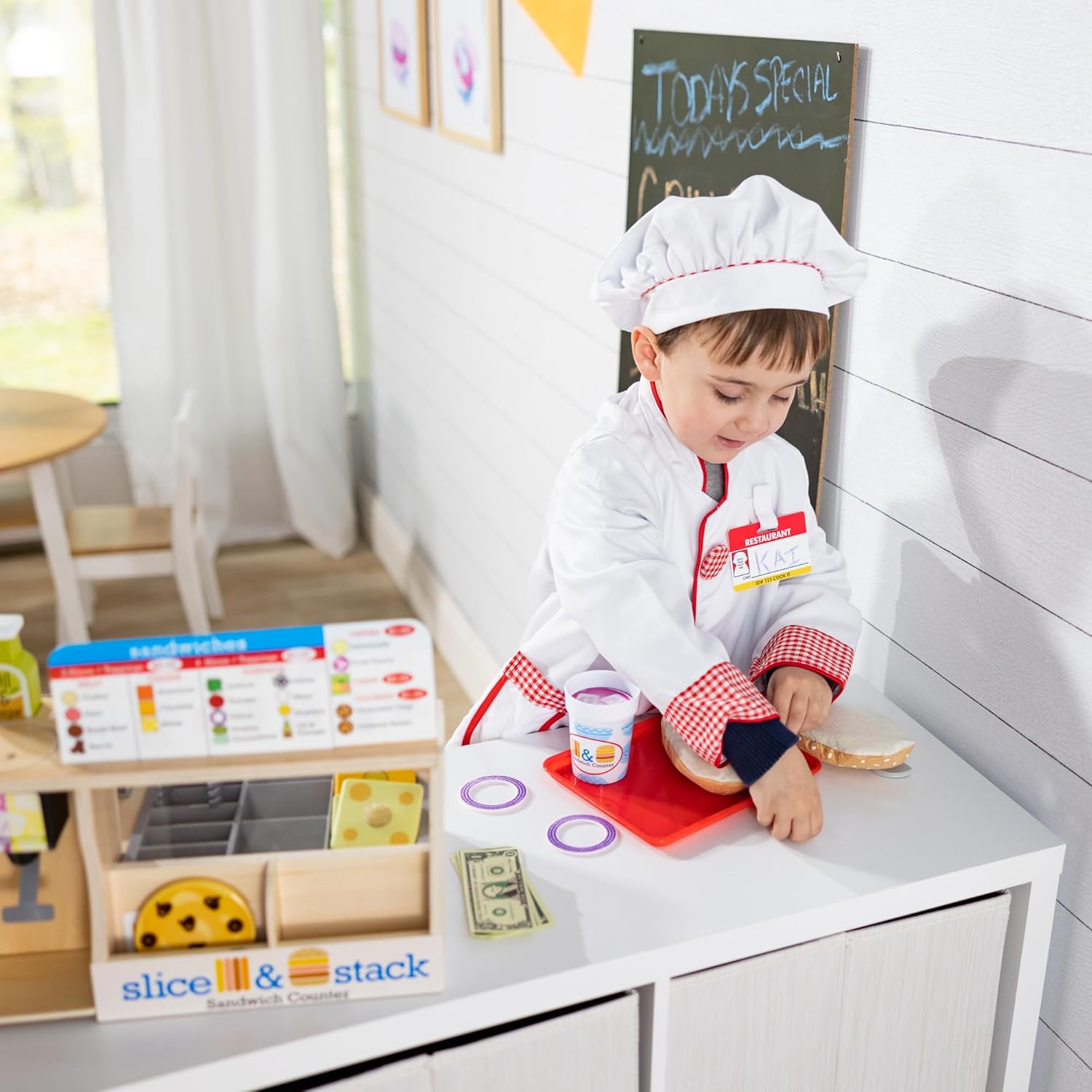 56-Piece Wooden Pretend Play Food Set X3967