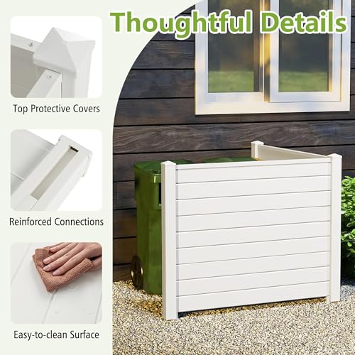 48"W X 48"H Outdoor Freestanding Vinyl Privacy Screen S771